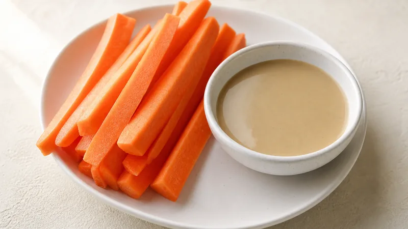 Mrkvové tyčinky s tahini