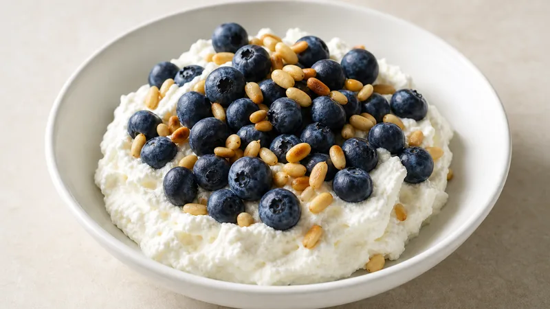 Ricotta s ovocem a oříšky
